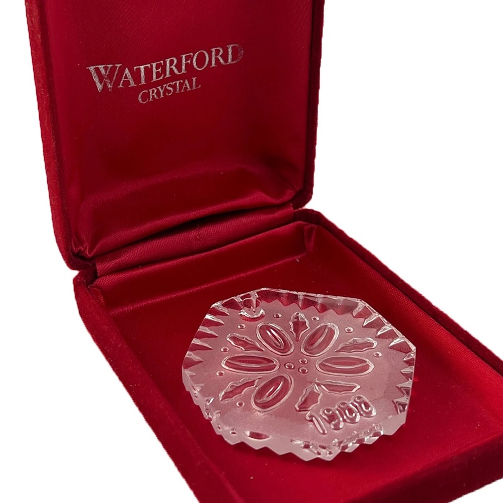 WATERFORD TWELVE DAYS OF CHRISTMAS ORNAMENT W Red BOX 1988 FIVE GOLDEN RINGS